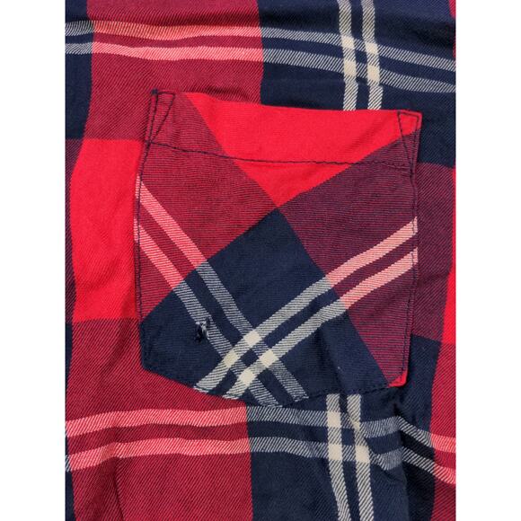 Woolrich Red Plaid Button Down Long Sleeve Shirt 100% Rayon Size XXL 2XL - Picture 9 of 11